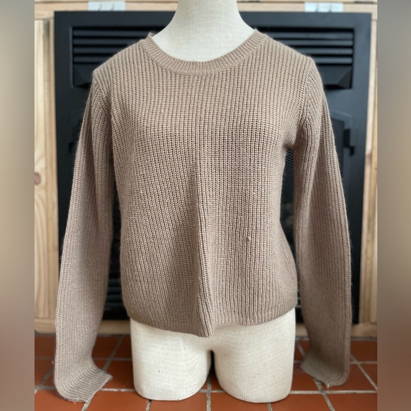 Ambiance Apparel Lace Up Back Sweater - Picture 4 of 6